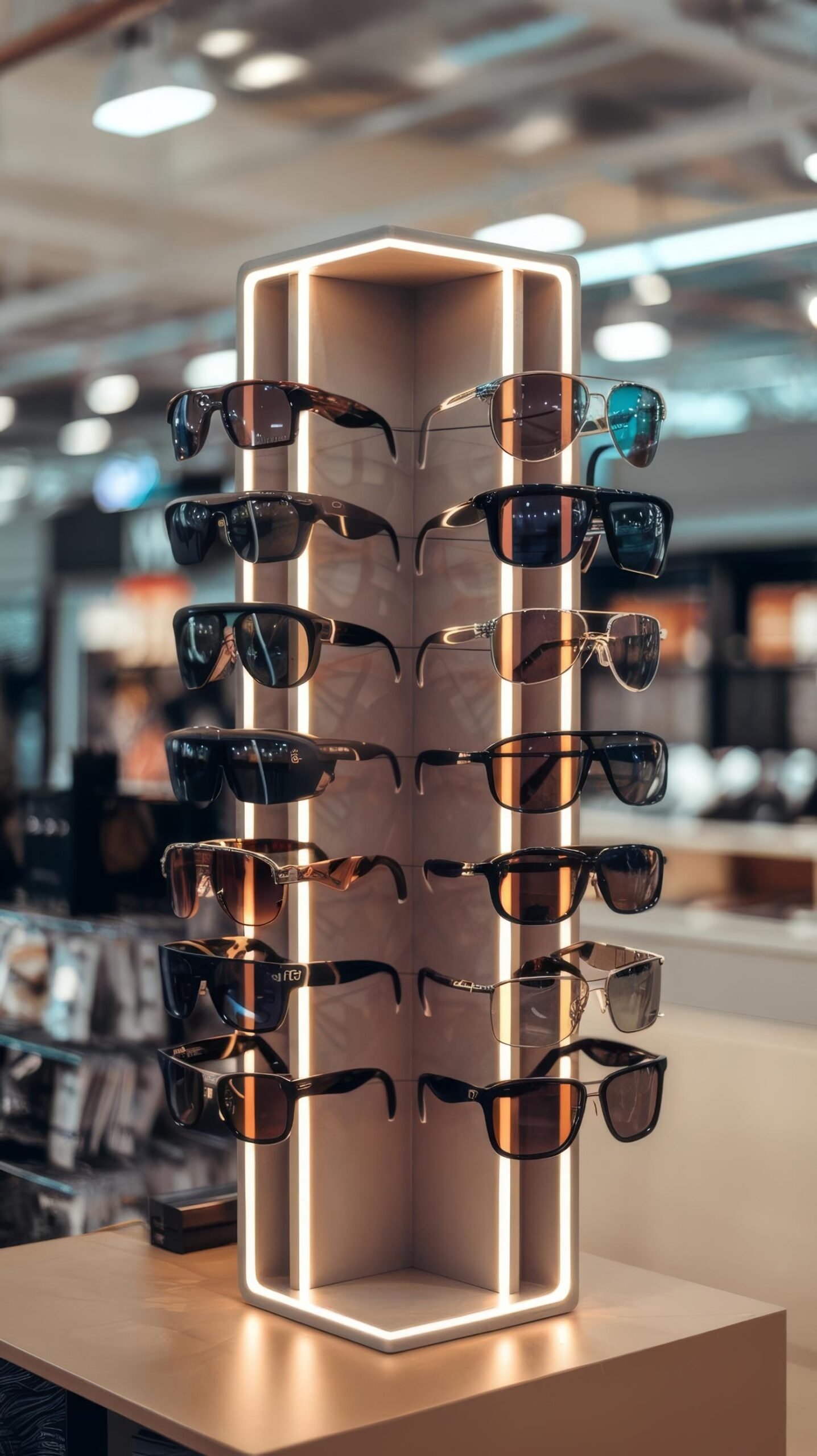 stand-with-sunglasses-sunglasses-backlight-stand-unidentified-shelf-shopping-mall